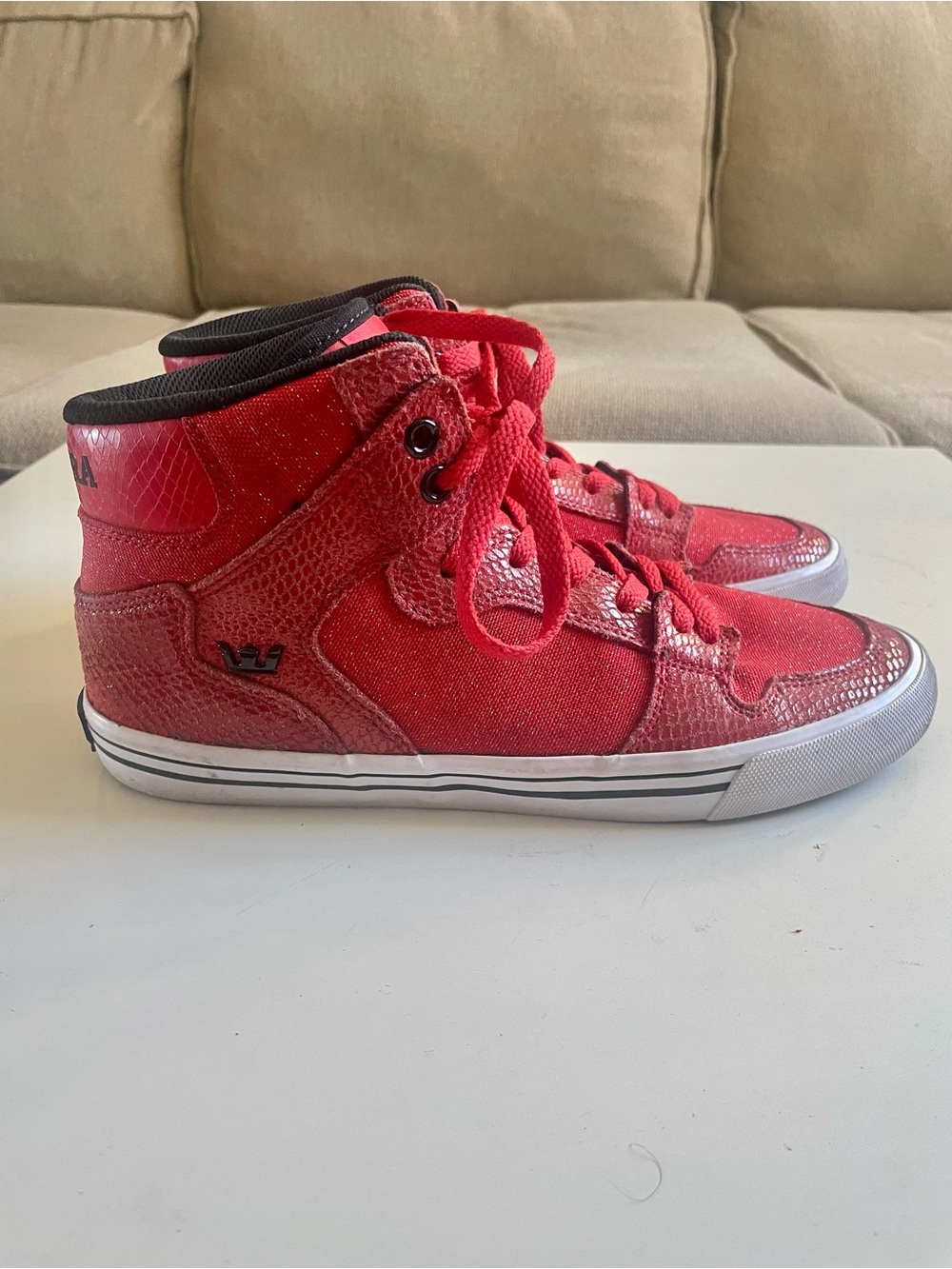 Supra sneakers red size 9